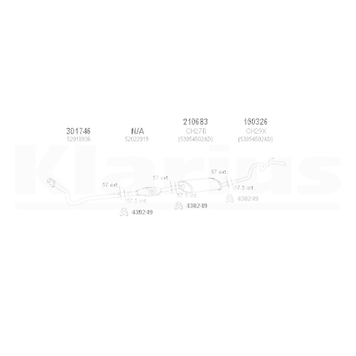 KLARIUS Auspuff SET NEU Jeep Grand Cherokee I ZJ 4.0i 4x4 bis 12//98 AR+MSD+ER