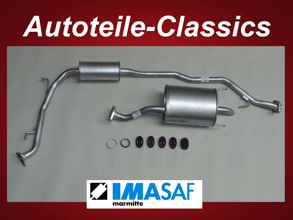 BESTPRICE Auspuff Set Für HONDA JAZZ II - Mittelschalldämpfer Mit Zubehör